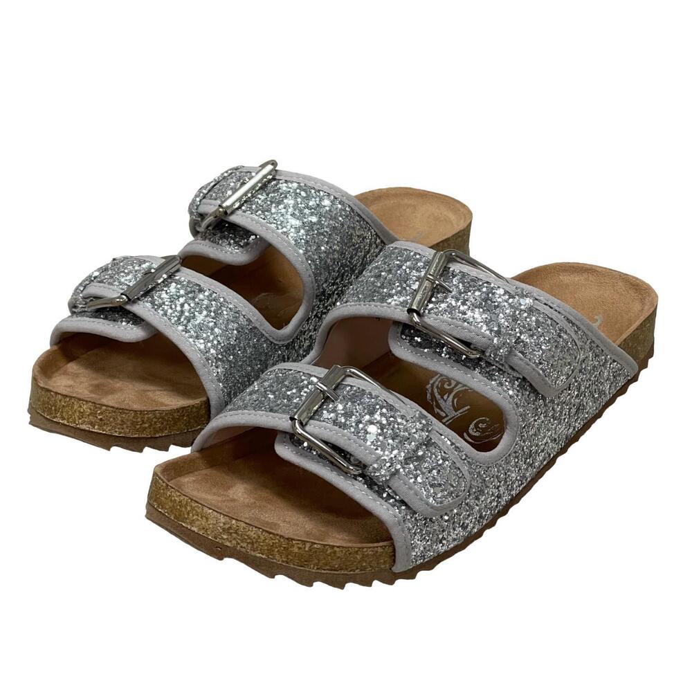 NEW GYPSY JAZZ women's paula sandals in silver